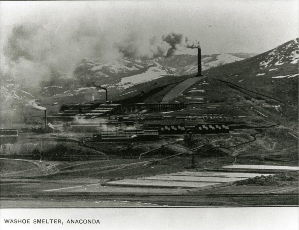 Image of the Washoe Smelter, located in Anaconda. Circa 1900